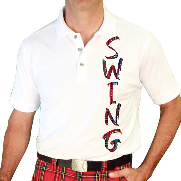 Golf Knickers: Men's Stewart Plaid Golf Shirt