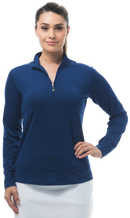 SanSoleil: Ladies UPF 50 SunGlow Zip Mock - 900434 Clothing