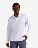 BloqUV: Mens UPF 50 Long Sleeve Collared Shirt (12004) - White Clothing