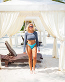 BloqUV: Women's UPF 50 Crop Top (4001) - Midnight Blue Clothing