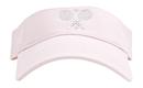 Dolly Mama Ladies Serena Sports Visor - Crossed Racquets Hats