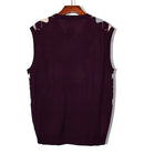 Golf Knickers: Men's Argyle Sweater Vest - Purple/Lt Blue/White Clothing