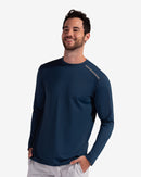 BloqUV: Men's UPF 50 Long Sleeve Jet Tee (12002) - Midnight Blue Clothing