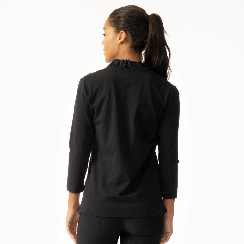 Daily Sports: Women's Patrice 3/4 Sleeve Polo - Black