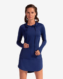 BloqUV: Women's UPF 50 Hoodie Dress (2009) - Navy Clothing