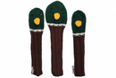 Sunfish: Hand-Knit Wool Animal Headcover Set (Driver, Fairway, & Hybrid) Golf Club Headcovers