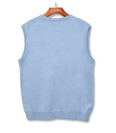 Golf Knickers: Men's Solid Sweater Vest - Light Blue Clothing
