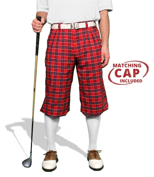 Golf Knickers: Mens 'Par 5' Limited Microfiber Golf Knickers & Cap - Newcastle