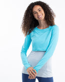 BloqUV: Women's UPF 50 Crop Top (4001) - Light Turquoise Clothing