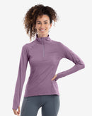 BloqUV: Women's UPF 50 Mock Zip Top (3001) - Plum Clothing