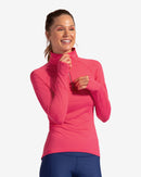 BloqUV: Women's UPF 50 Mock Zip Top (3001) - Watermelon Clothing
