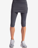 BloqUV: Women's UPF 50 Capri Skort (6002) - Smoke Clothing
