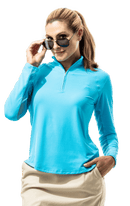SanSoleil: Ladies UPF 50 SolTek Lux Long Sleeve Mock - 900622 Clothing
