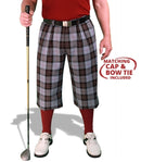 Golf Knickers: Mens 'Par 5' Limited Microfiber Golf Knickers Bow Tie & Cap - Boca Clothing