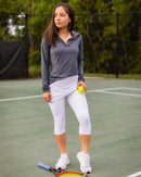 BloqUV: Women's UPF 50 Mock Zip Top (3001) - Light Turquoise Clothing