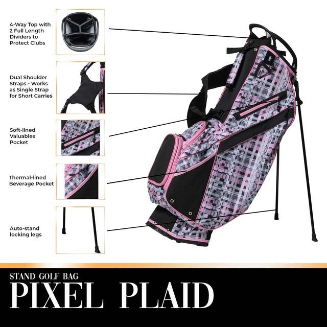 Glove It: Stand Golf Bag - Pixel Plaid