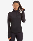 BloqUV: Women's UPF 50 Relaxed Mock Zip Top (3002) - Black