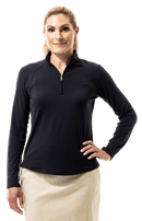 SanSoleil: Ladies UPF 50 SolTek Lux Long Sleeve Mock - 900622 Clothing