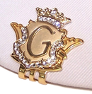 Navika Crystal Ball Marker & Crown Clip - Gold Initial "G"