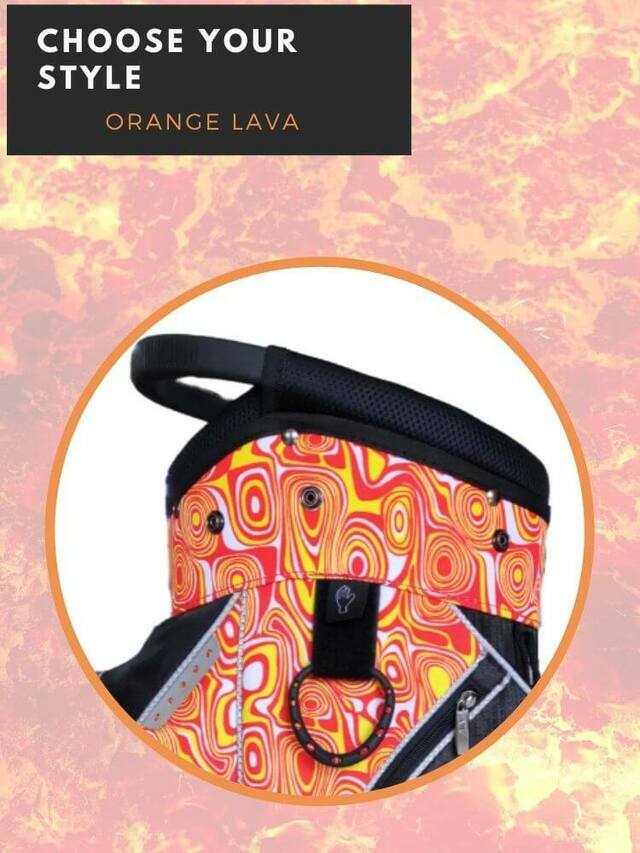 Taboo Fashions: Ladies Monaco Premium Lightweight Cart Bag - Orange Lava