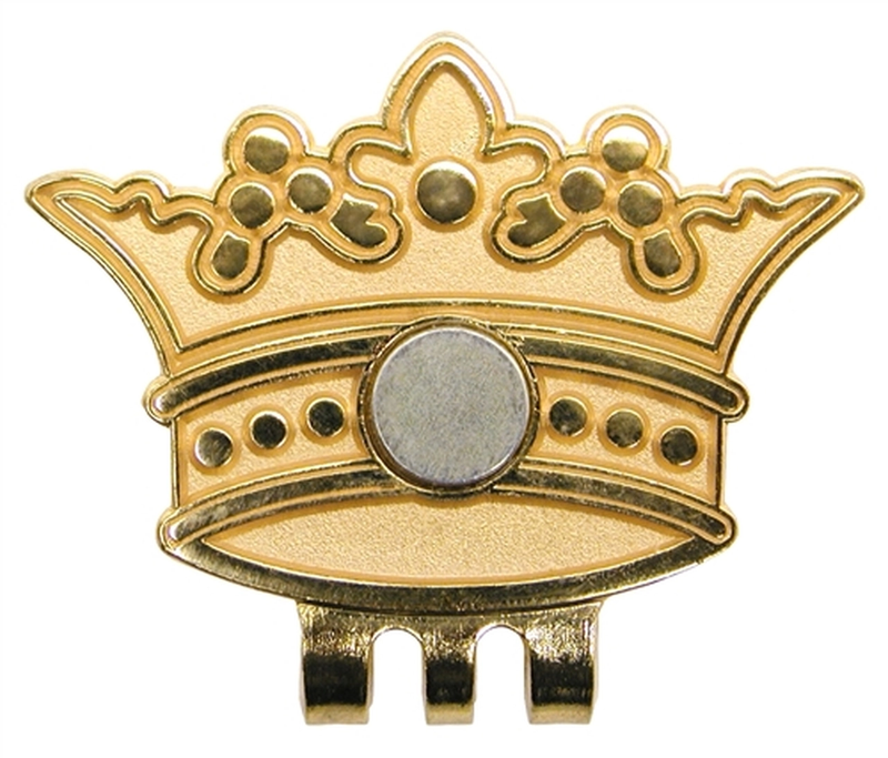 Navika: Swarovski Crystals Ball Marker & Crown Clip - Gold Initial "A"