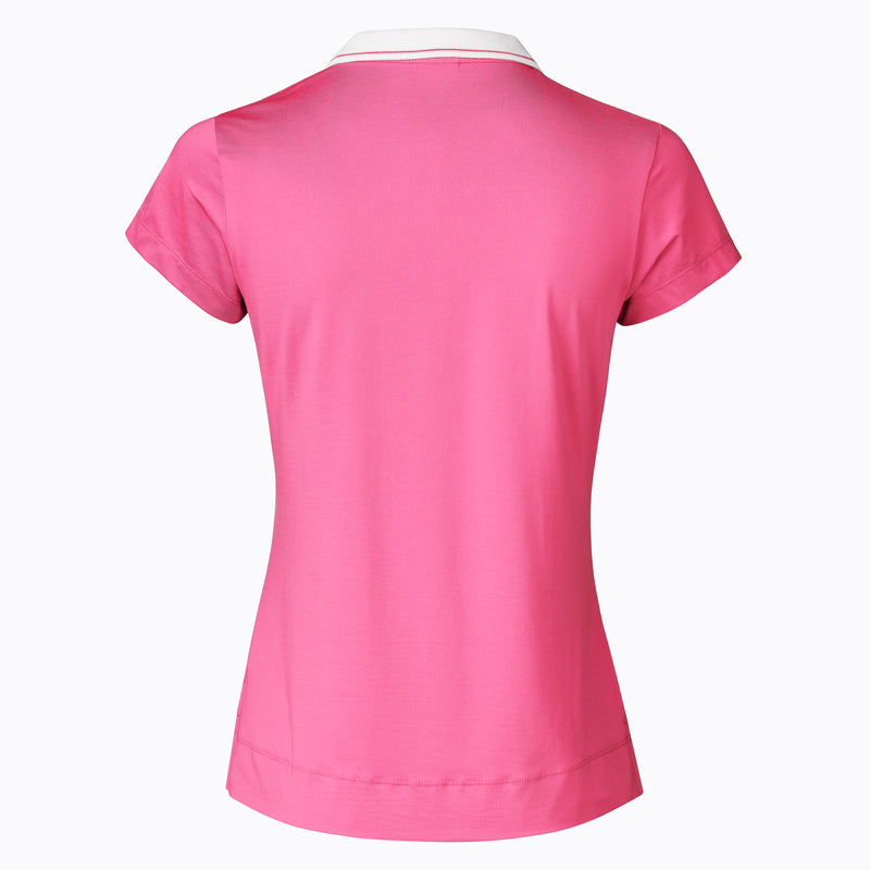 Daily Sports: Women's Indra Cap Short Sleeve Polo Shirt - Dahlia Pink