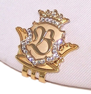 Navika Crystal Ball Marker & Crown Clip - Gold Initial "B"