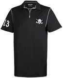 Tattoo Golf: Hybrid Zipper Cool-Stretch Golf Shirt - Black/White Clothing