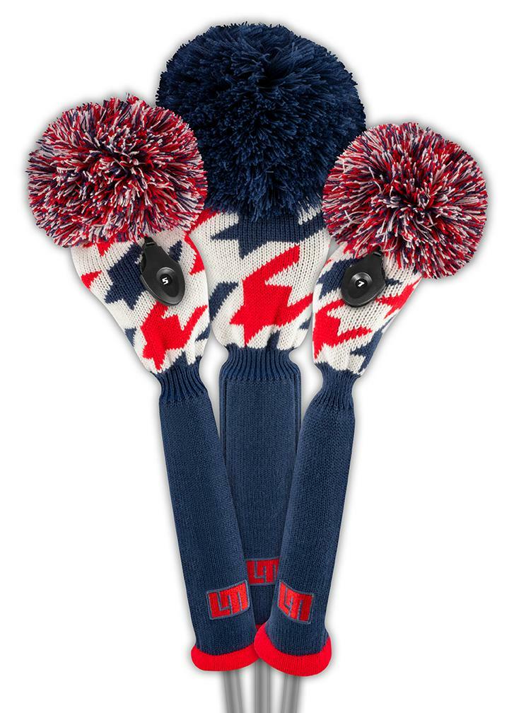 Just 4 Golf: Loudmouth Headcover Set - Red Blue Tooth