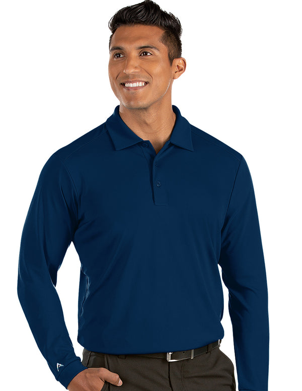 Antigua Men's Navy Tribute 104331 Long Sleeve Polo (Size 3X-Large) SALE