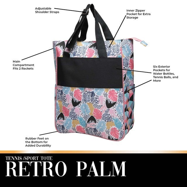 Glove It: Tennis/Sport Tote Bag - Retro Palm
