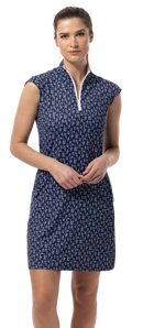 SanSoleil: Ladies UPF 50 SolStyle Cool Sleeveless Zip Mock Dress - 900722C Clothing