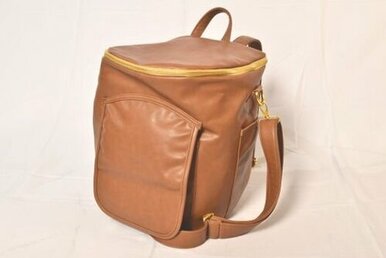 Sassy Caddy: Leather Back Pack - Honey Brown