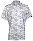 Tattoo Golf: Men's Camo Cool-Stretch Golf Shirt - White Clothing