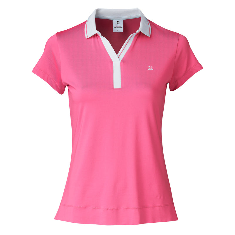 Daily Sports: Women's Indra Cap Short Sleeve Polo Shirt - Dahlia Pink