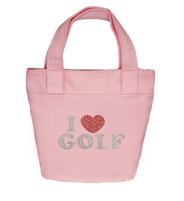 Titania Golf: Women's Mini Tote Bag (Soft Pink, I Heart Golf) SALE