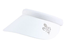 Dolly Mama: Ladies Brigitte Visor - Crystal Fleur De Lis Hats