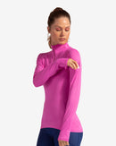 BloqUV: Women's UPF 50 Mock Zip Top (3001) - Bubble Gum Clothing