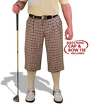 Golf Knickers: Mens 'Par 5' Limited Microfiber Golf Knickers Bow Tie & Cap - Saratoga Clothing
