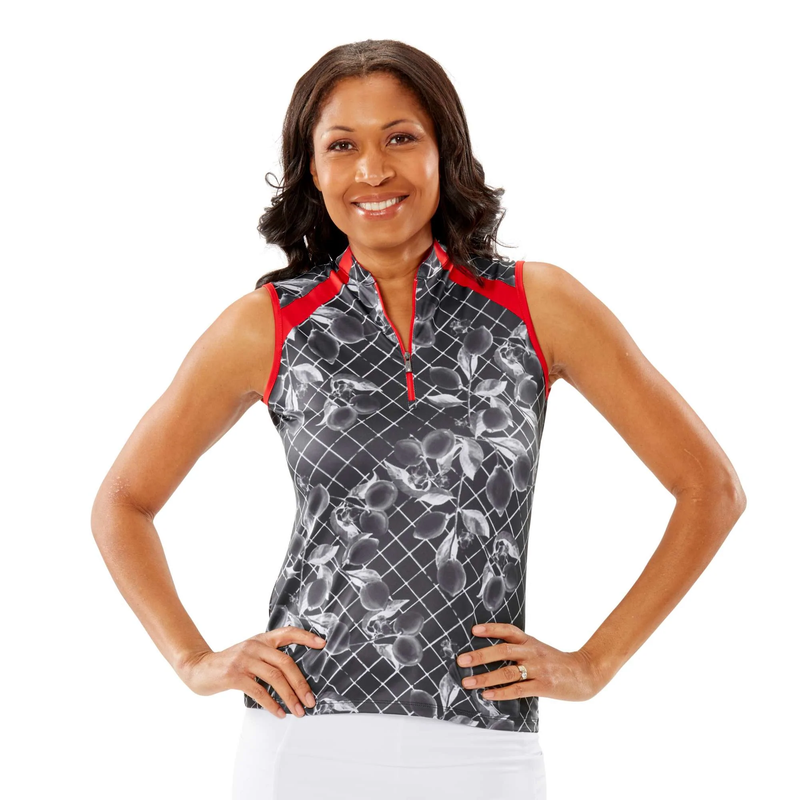 Nancy Lopez Golf: Women's Sleeveless Polo - Sweet Tart