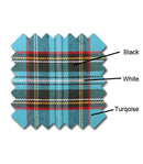 black, white, turquoise plaid golf knickers