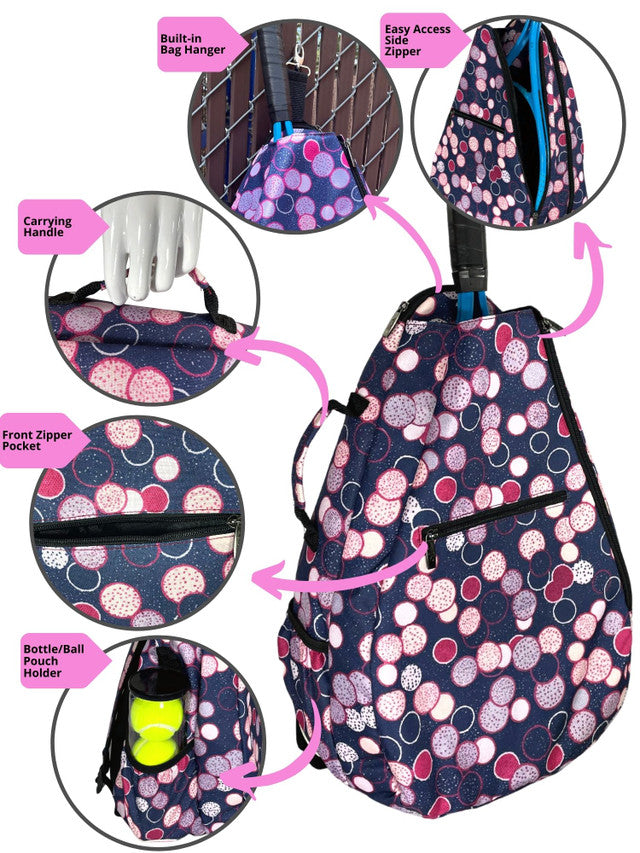 Taboo Fashions: Ladies Premium Tennis Backpack - Poppin Bottles