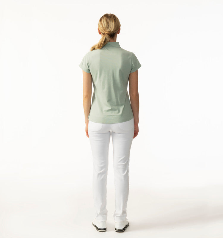 Daily Sports: Women's Kim Short Sleeve Polo Shirt - Foam Green
