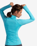 BloqUV: Women's UPF 50 Mock Zip Top (3001) - Light Turquoise Clothing