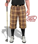 Golf Knickers: Mens 'Par 5' Limited Microfiber Golf Knickers Bow Tie & Cap - Naples Clothing