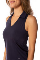 Golftini: Women's Lisa Sleeveless Sport Polo - Navy Clothing