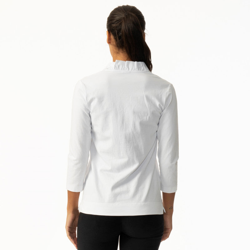 Daily Sports: Women's Patrice 3/4 Sleeve Polo - White