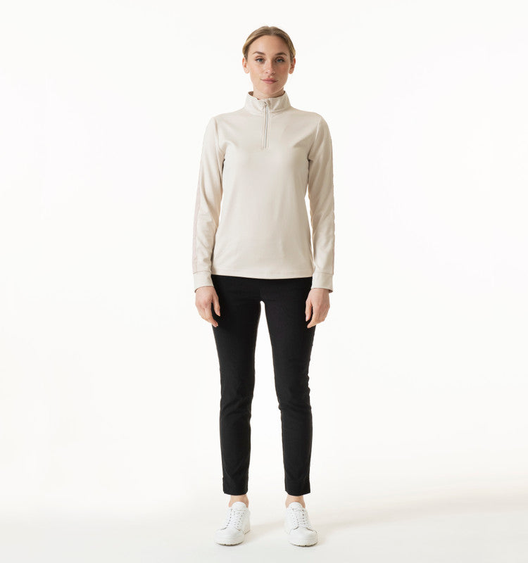 Daily Sports: Women's Anna Long Sleeve Half Neck Top - White