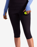 BloqUV: Women's UPF 50 Capri Skort (6002) - Black Clothing