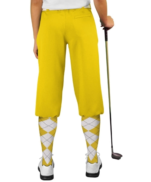 yellow golf knicker